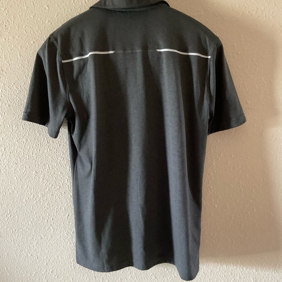 Nike Sun Run Dri-Fit Polo Shirt Short Sleeves Dark Grey Reflective Back Men’s S - Picture 3 of 10